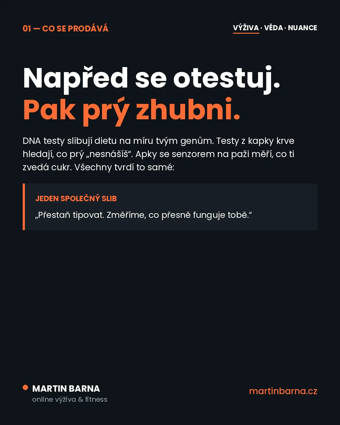 DNA testy a appky na hubnutí: vyplatí se? — kontext tématu