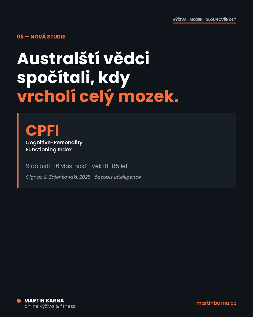 Kdy má mozek vrchol? Není to ve třiceti — další důkazy