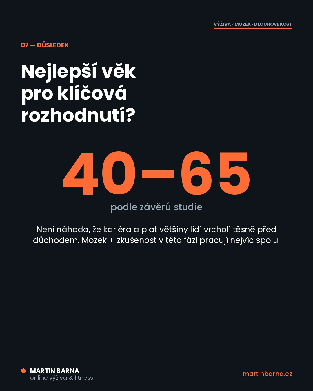Kdy má mozek vrchol? Není to ve třiceti — hlavní páka