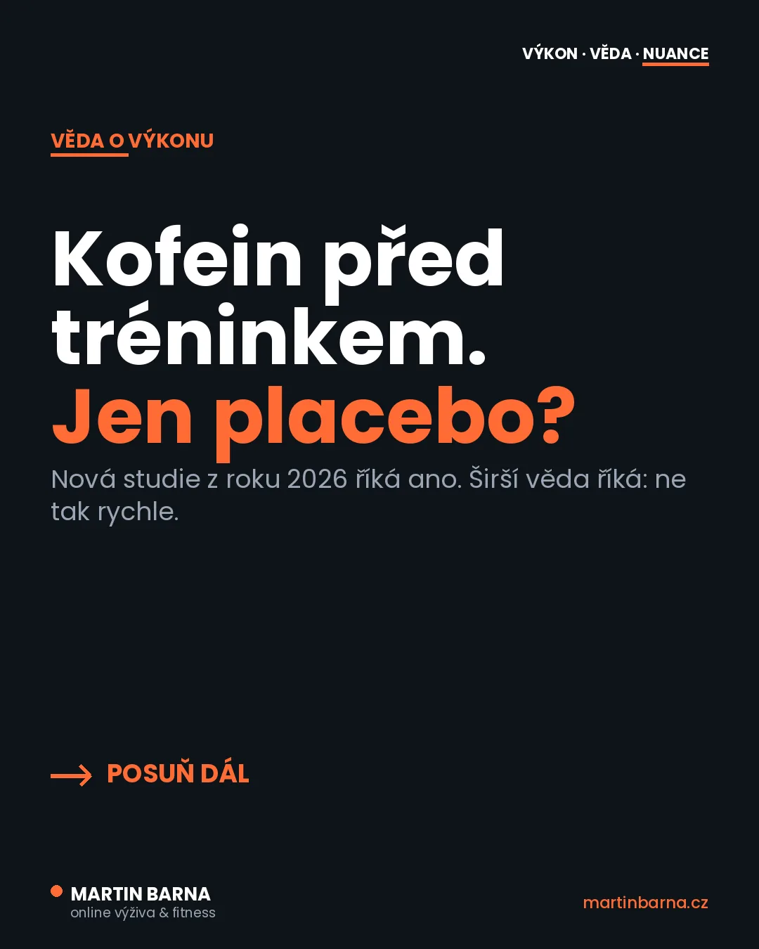 Kofein před tréninkem: jistota, nebo spíš zvyk? — úvodní obrázek