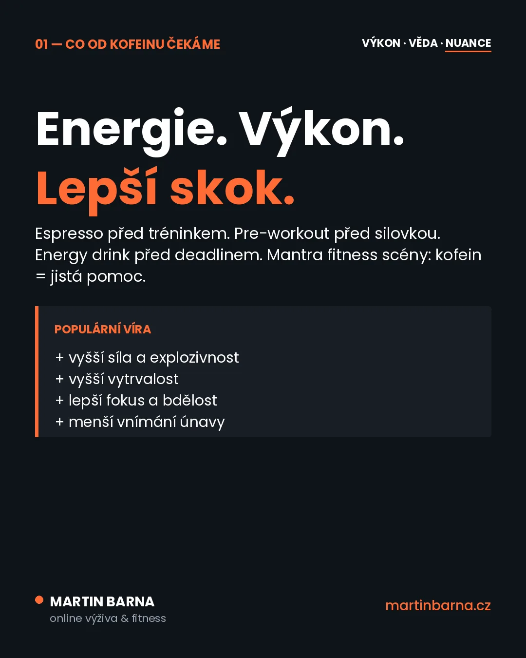 Kofein před tréninkem: jistota, nebo spíš zvyk? — kontext tématu