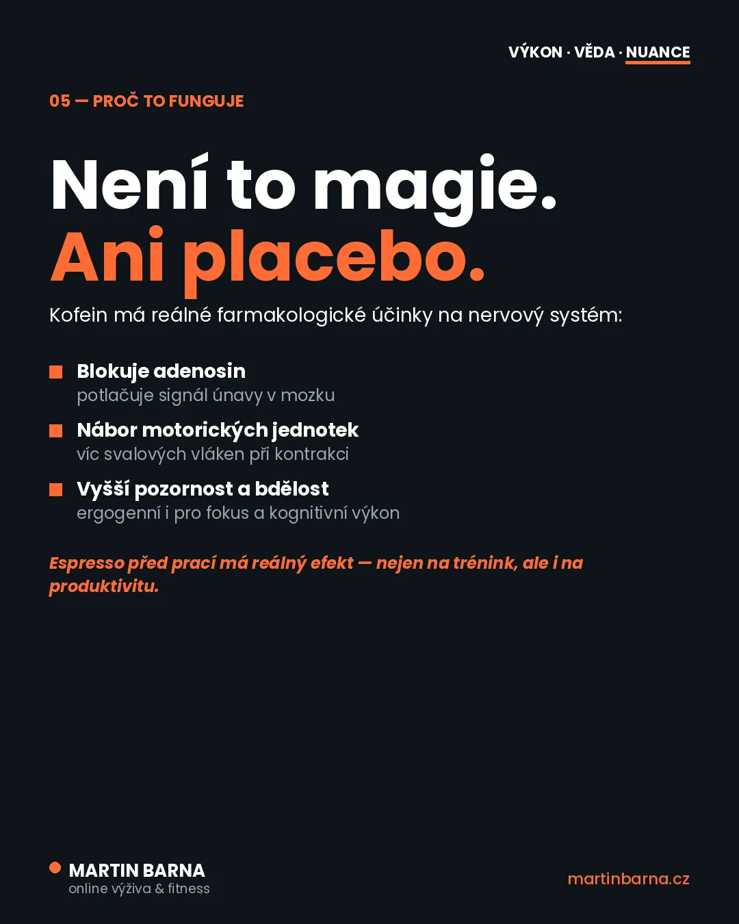 Kofein před tréninkem: jistota, nebo spíš zvyk? — další důkazy