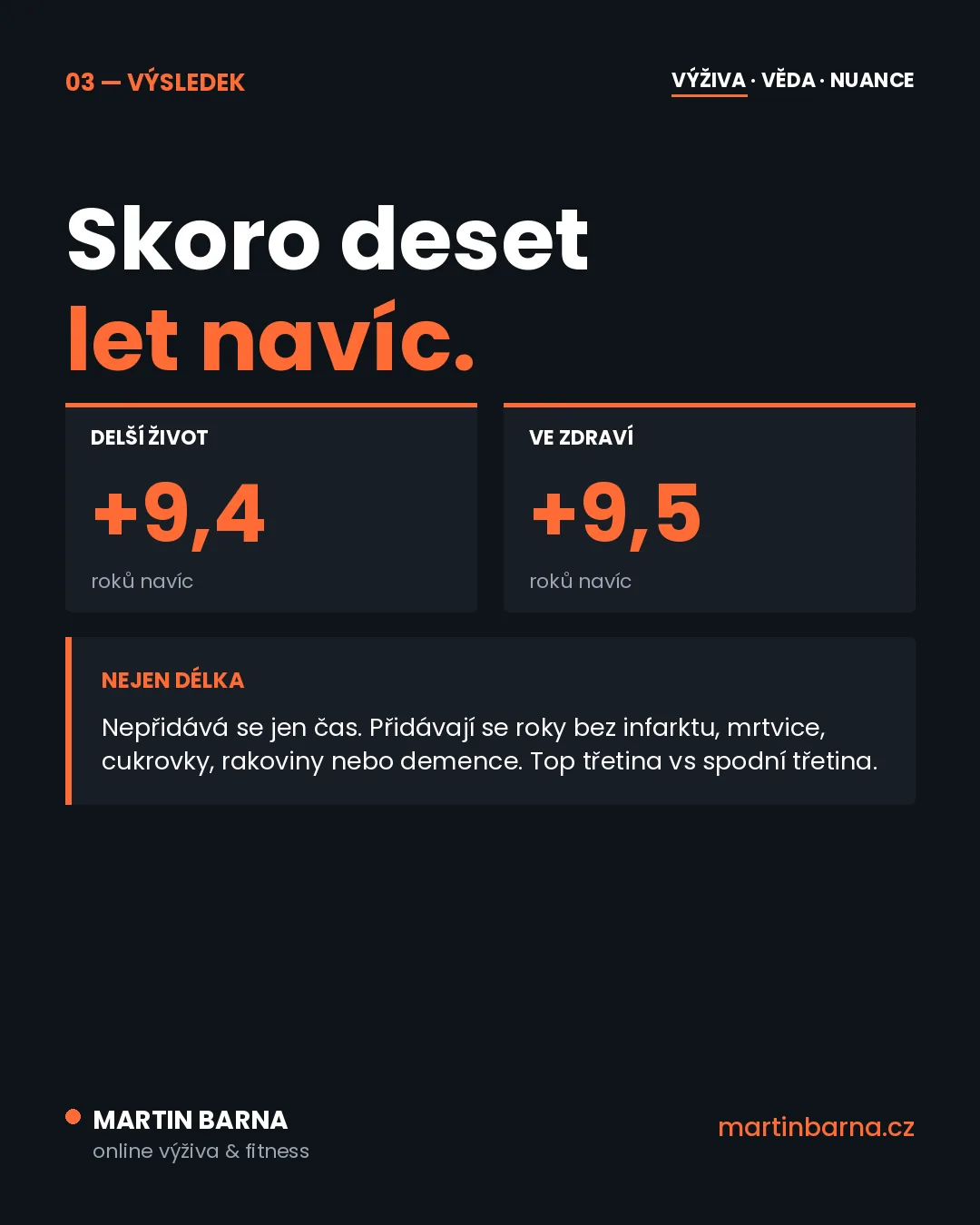 Zdravý život ti přidá skoro deset let (a nemusíš být dokonalý) — výsledek