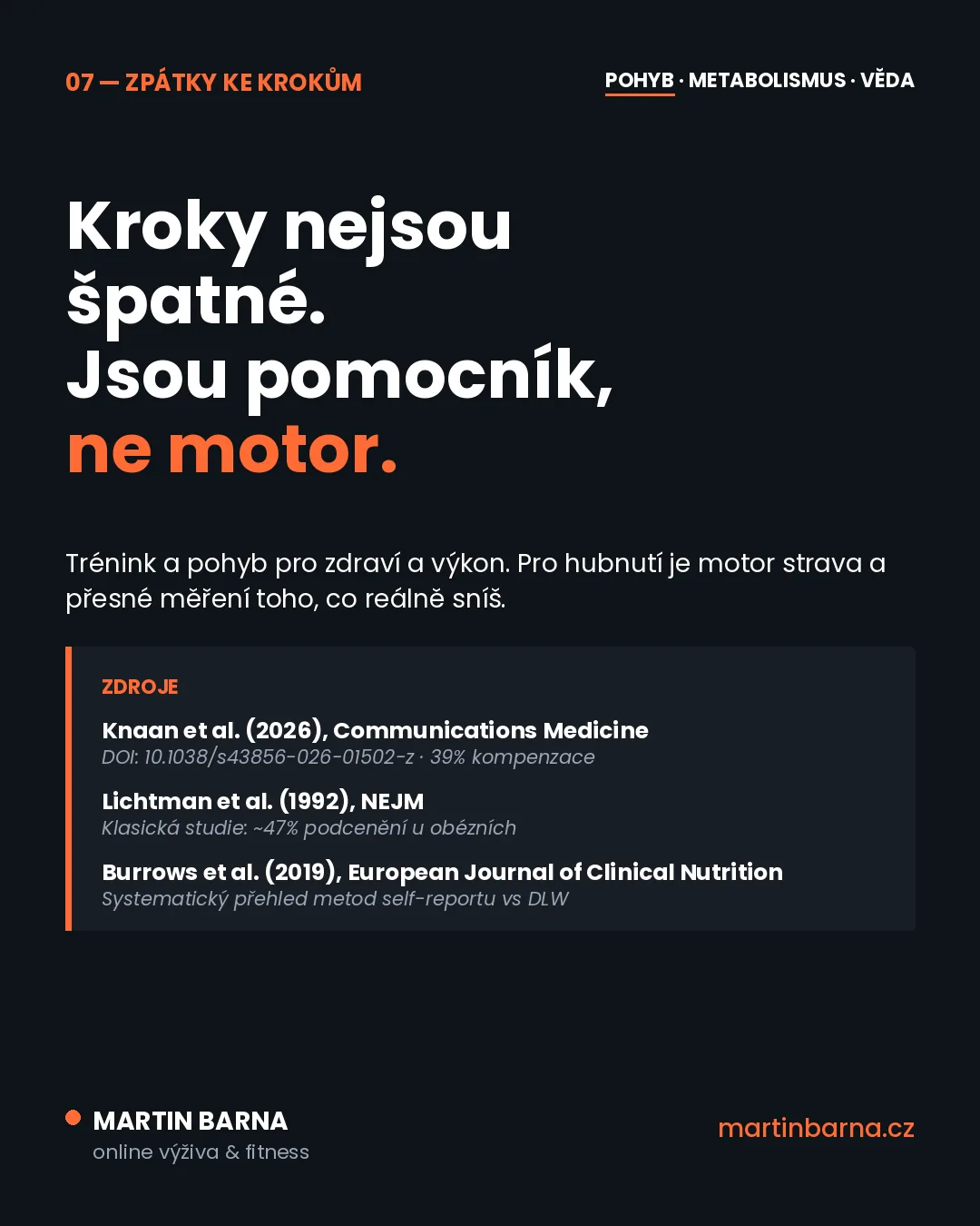 Chodíš 10 tisíc kroků a váha stojí? Proč — hlavní páka
