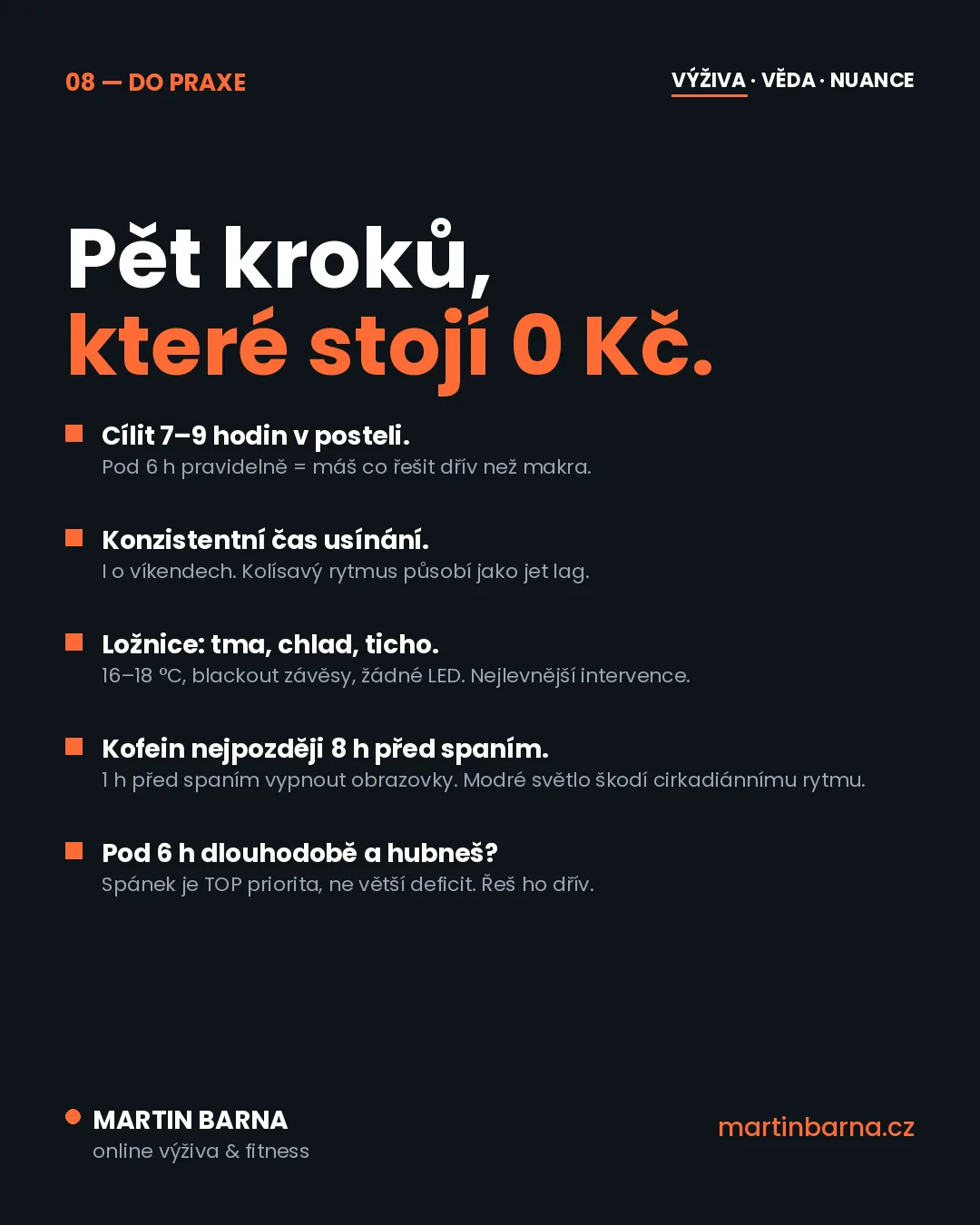 Co dělá málo spánku s hubnutím (a hlavně s tukem) — praktické tipy
