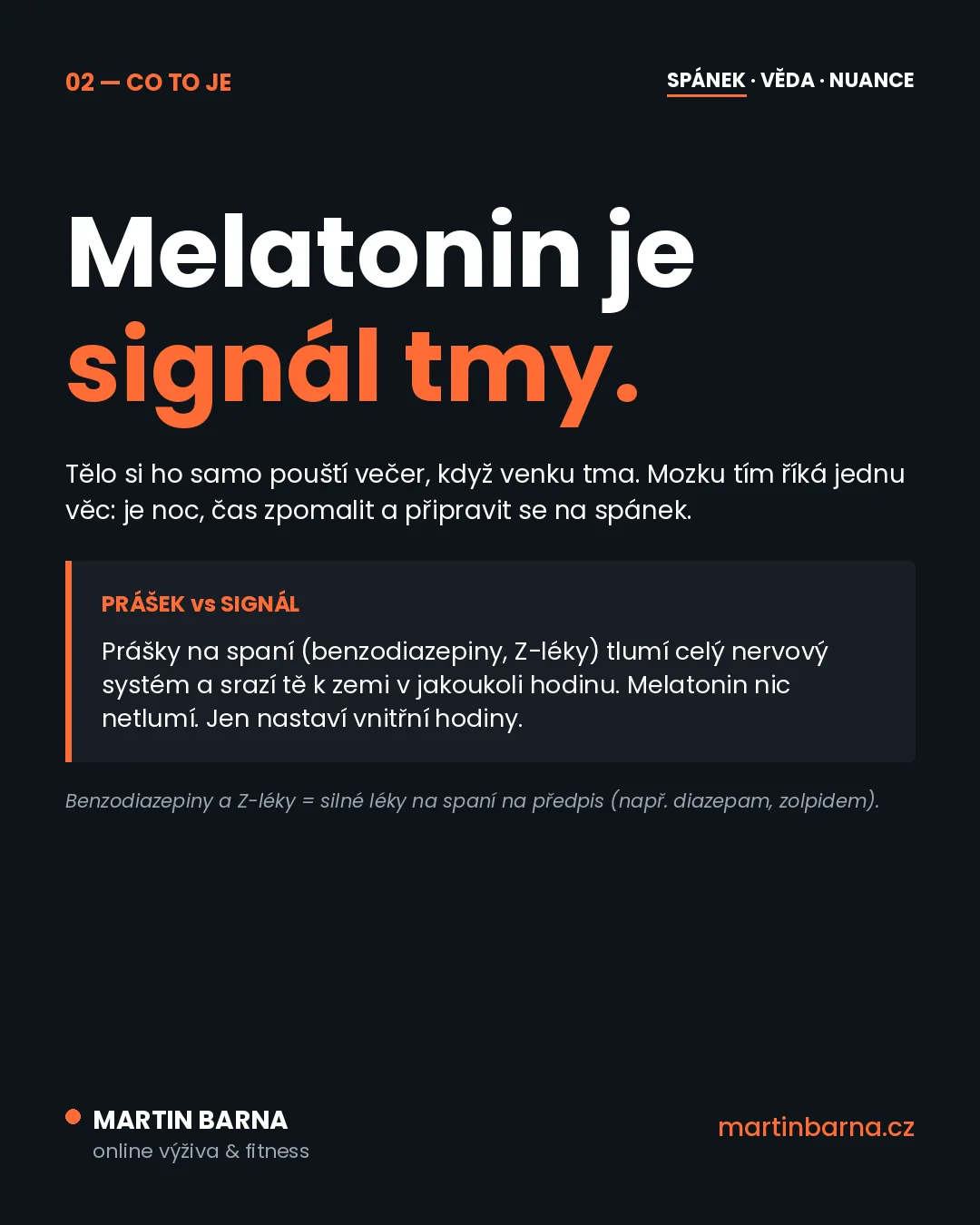 Je melatonin prášek na spaní? Není — a v tom je háček — jádro problému