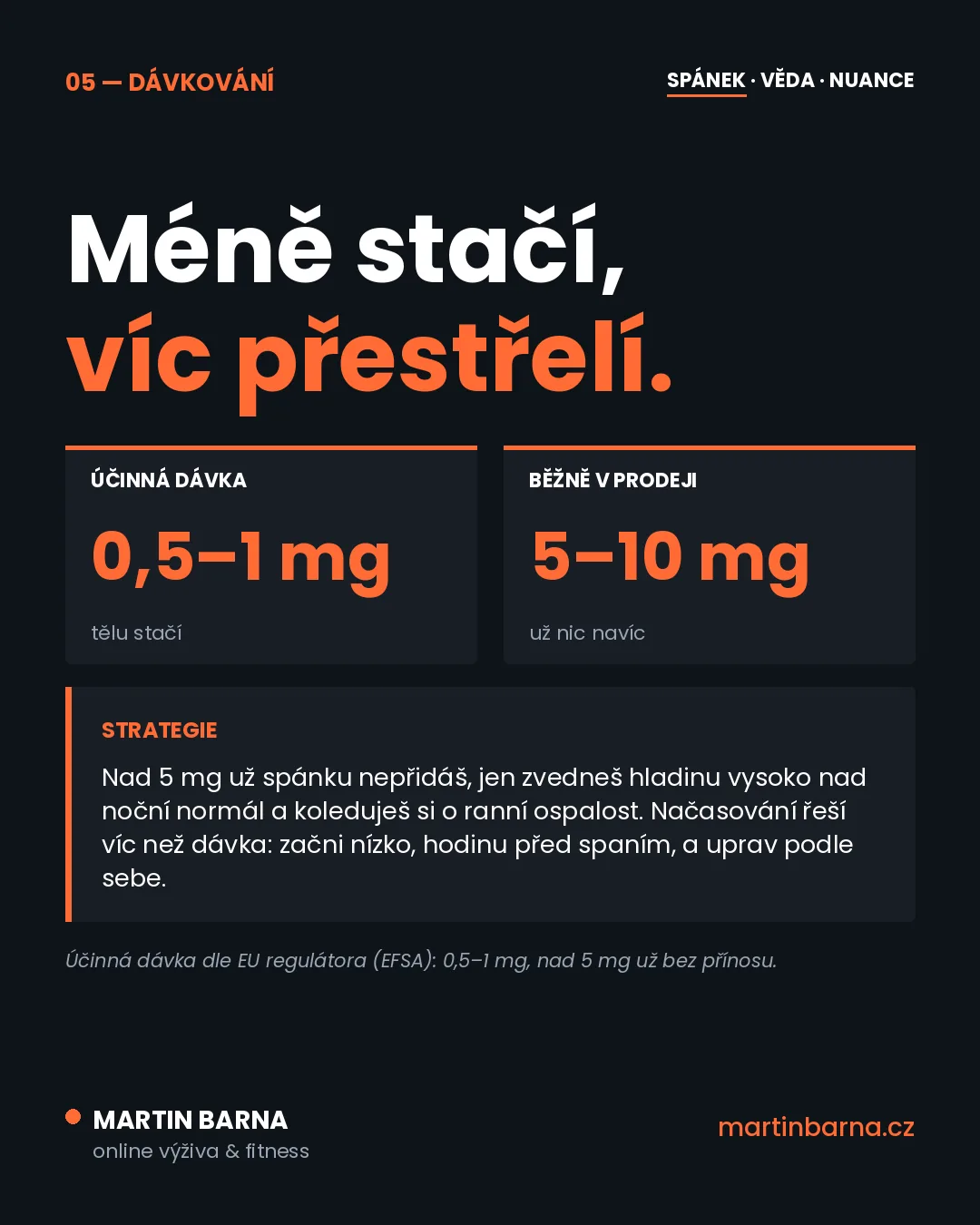 Je melatonin prášek na spaní? Není — a v tom je háček — další důkazy