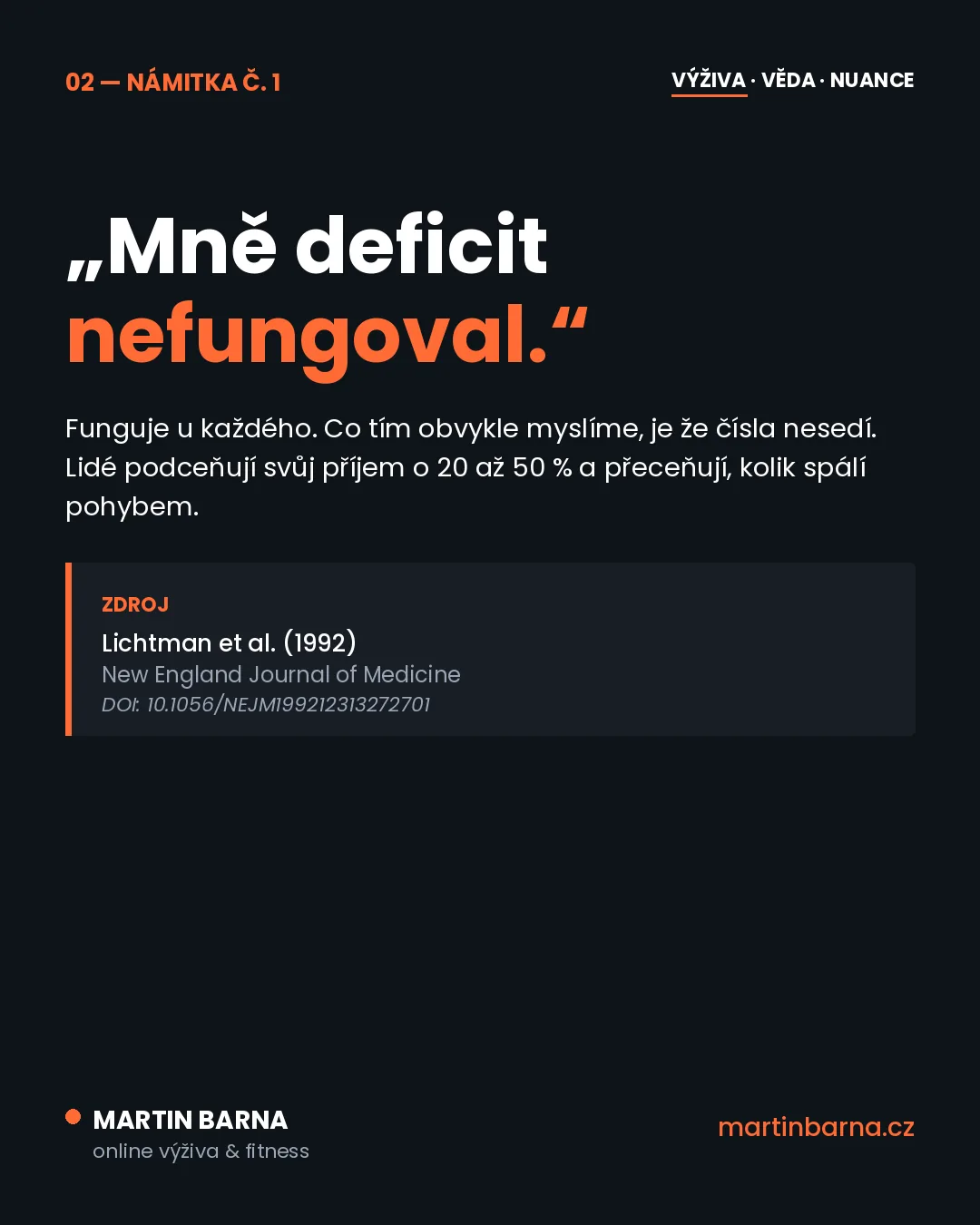 5 námitek proti kalorickému deficitu (a proč ani jedna neplatí) — jádro problému