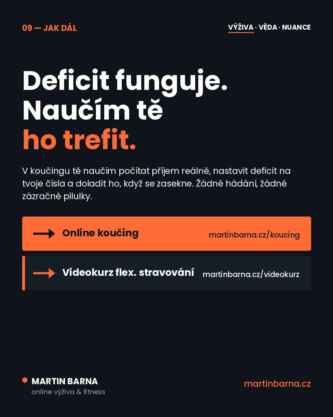 5 námitek proti kalorickému deficitu (a proč ani jedna neplatí) — shrnutí a další krok