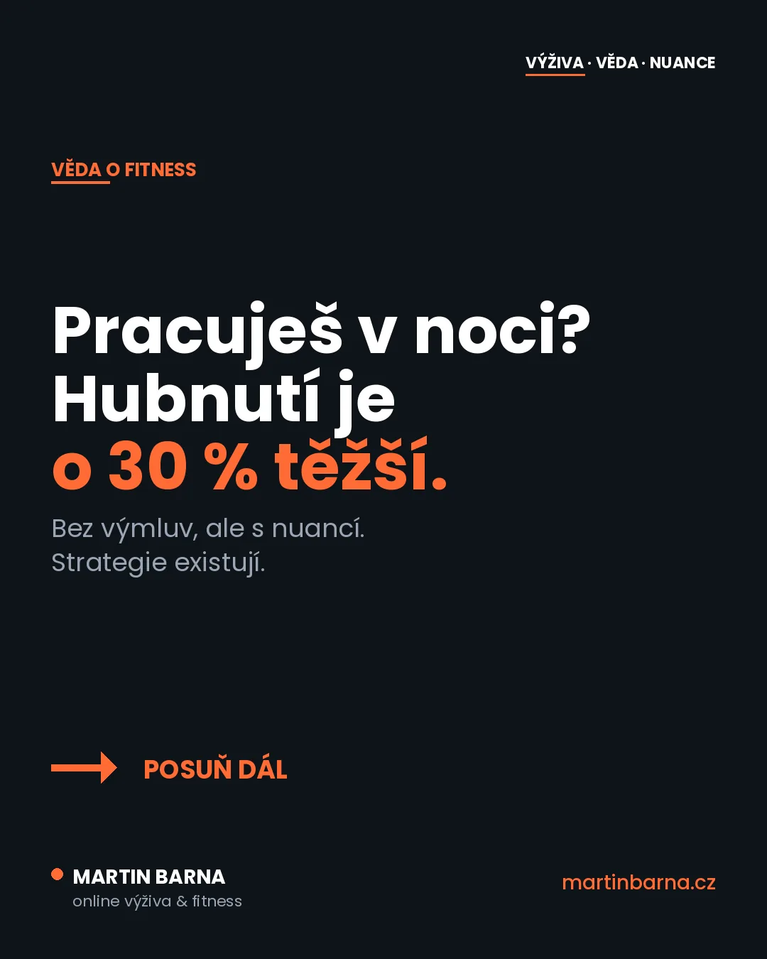 Pracuješ v noci? Hubnutí je o 30 % těžší — úvod