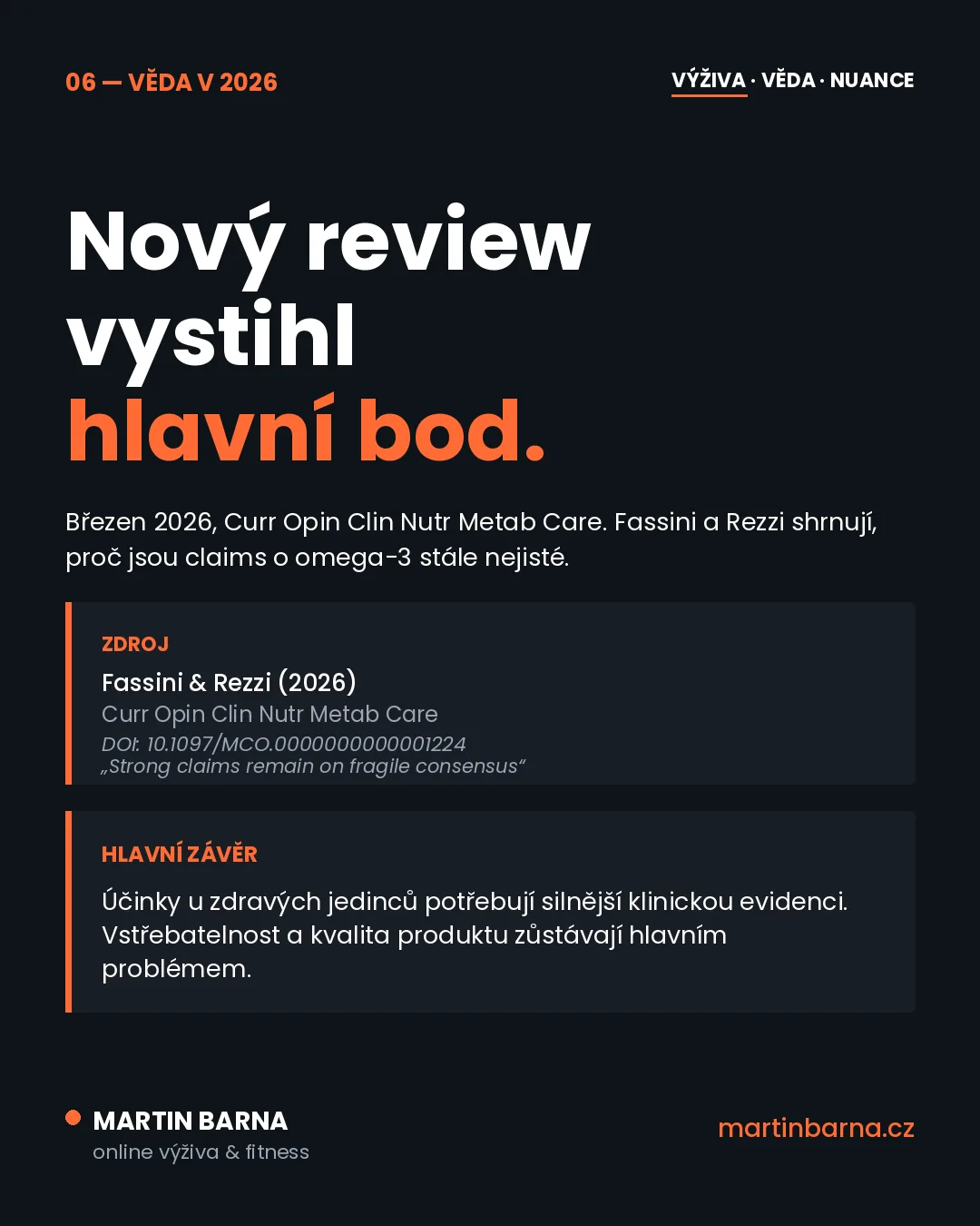 Většina rybího oleje je nejspíš zoxidovaná — další důkazy