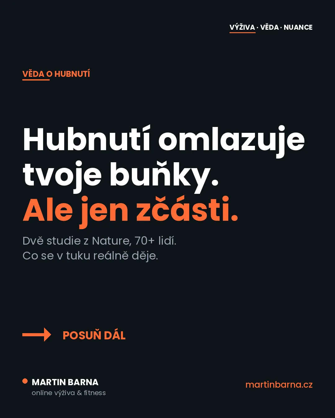 Hubnutí umí omladit tělo až na úrovni buněk — úvodní obrázek