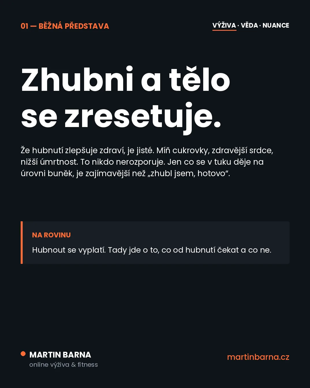 Hubnutí umí omladit tělo až na úrovni buněk — kontext tématu