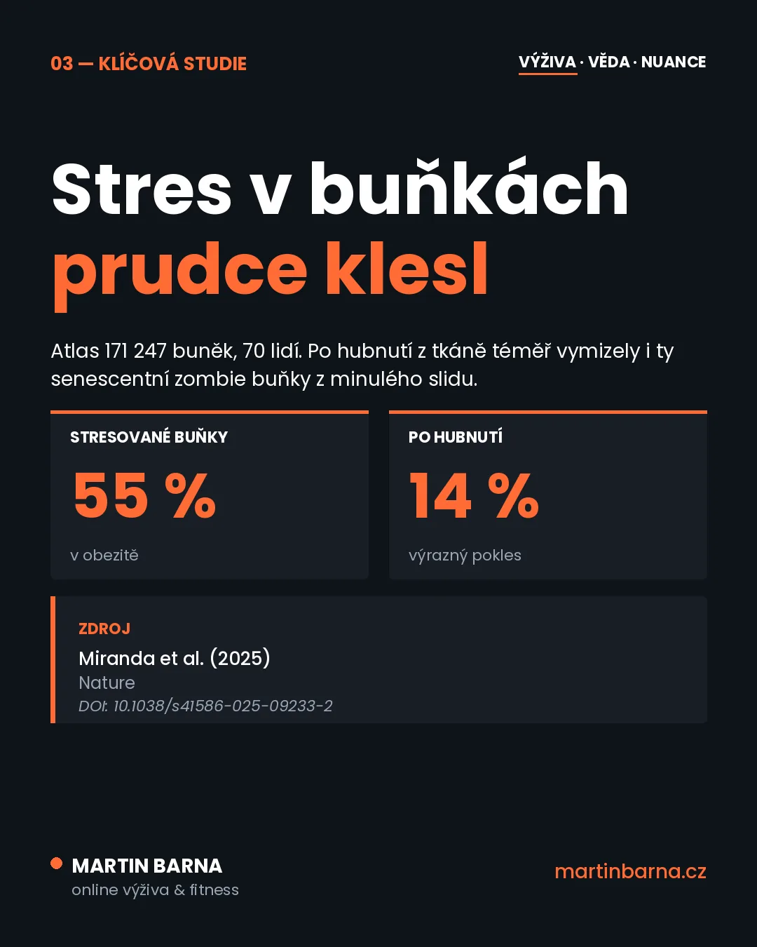 Hubnutí umí omladit tělo až na úrovni buněk — data ze studií