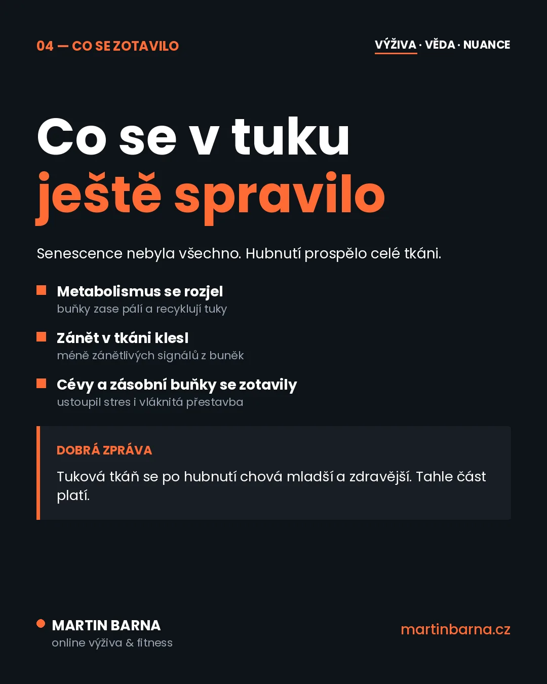 Hubnutí umí omladit tělo až na úrovni buněk — mechanismus