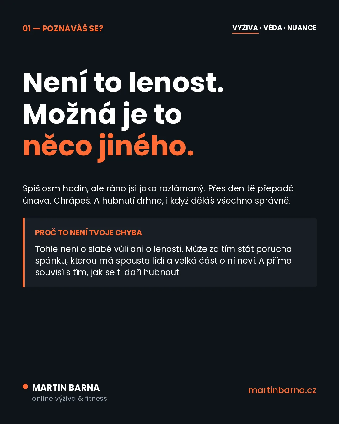 Děláš všechno správně a váha stojí? Možná je to spánková apnoe — kontext tématu