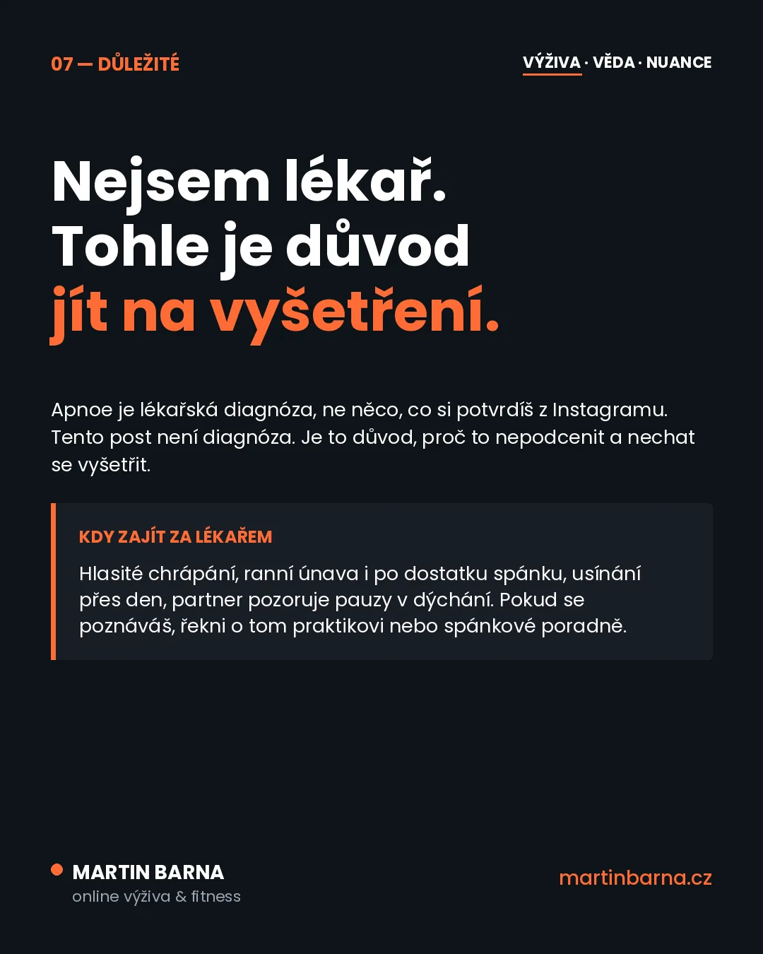 Děláš všechno správně a váha stojí? Možná je to spánková apnoe — hlavní páka