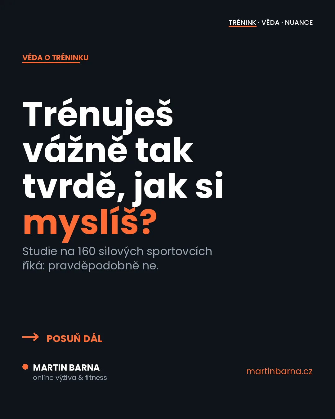 Trénuješ tak tvrdě, jak si myslíš? 160 sportovců napovídá — úvodní obrázek
