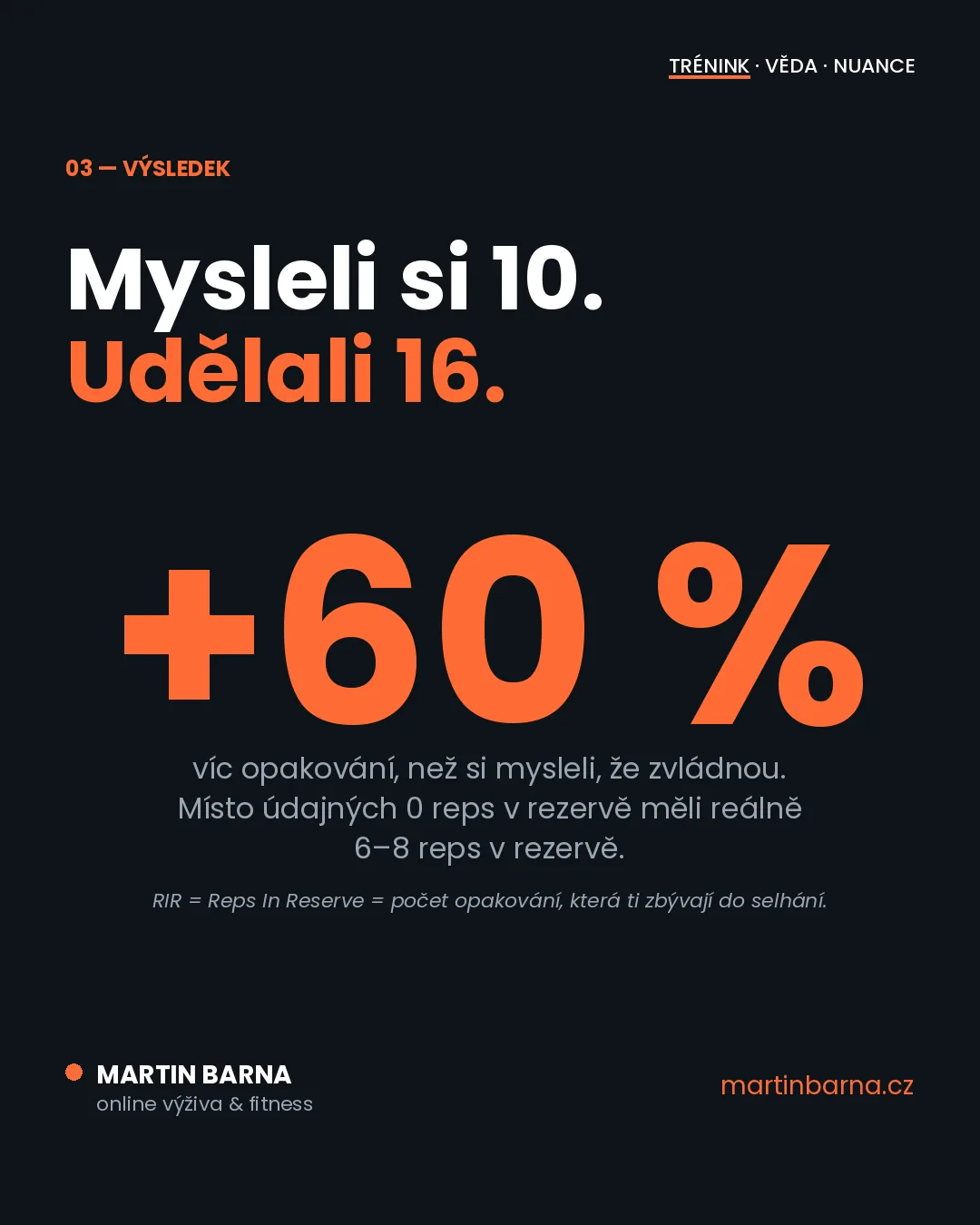 Trénuješ tak tvrdě, jak si myslíš? 160 sportovců napovídá — data ze studií